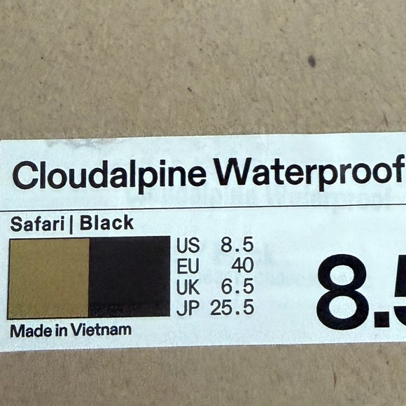 On Running Cloudalpine Waterproof – Women’s US 8.5 – “Safari / Black” – New - Picture 7 of 7